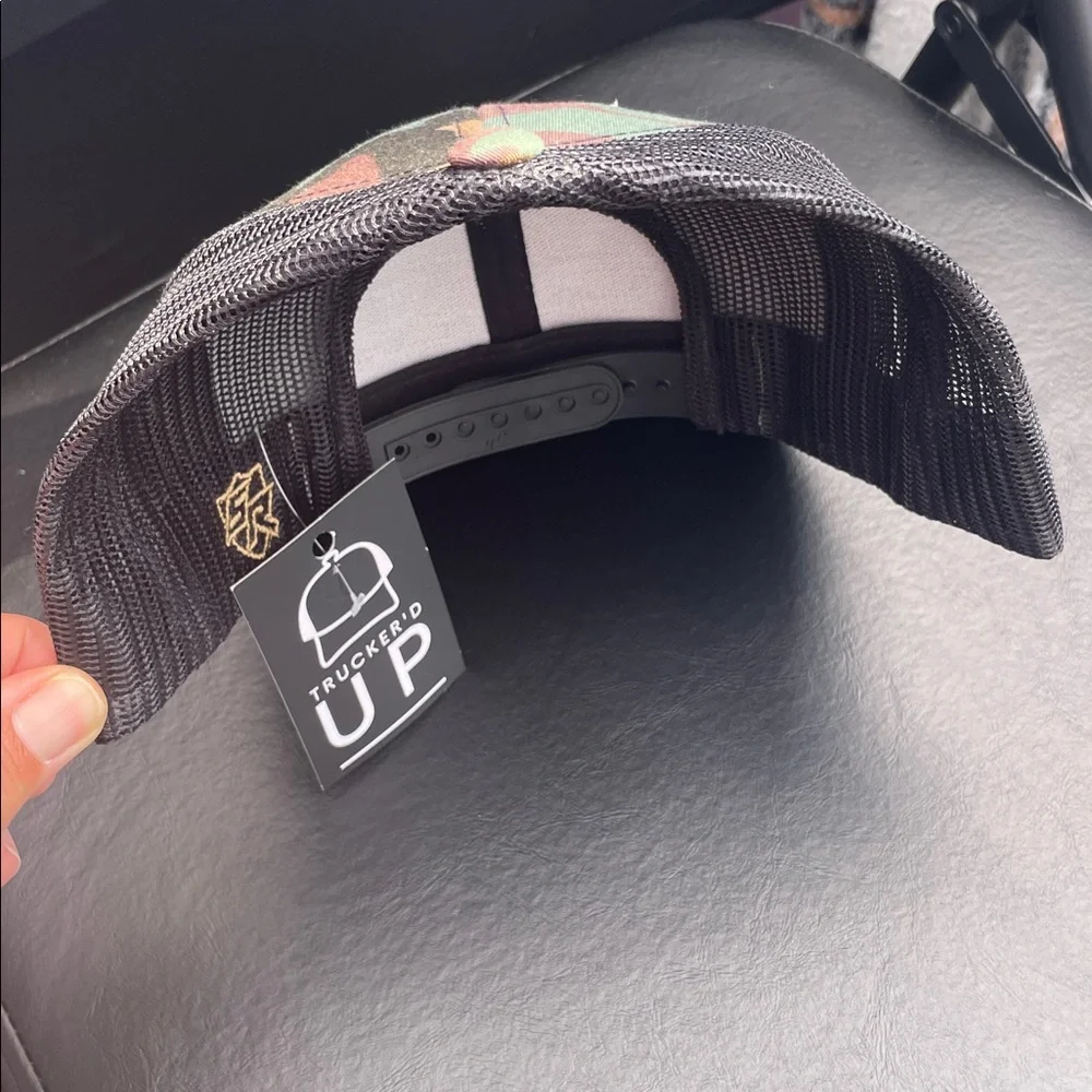 Camouflage Snapback Hat with California Patch